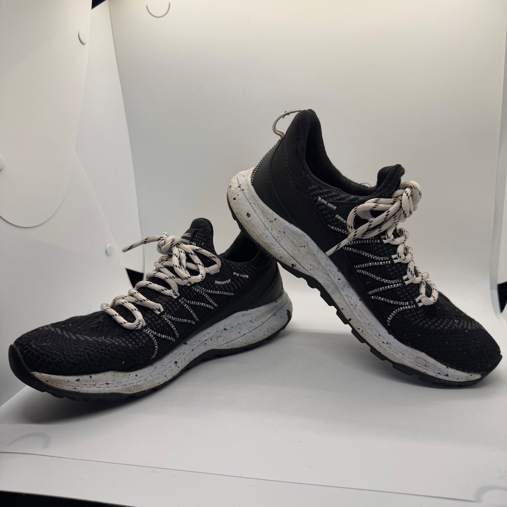 Merrell Antora 2 Trail Running Shoes Womens 6.5 Black White Sneakers J036604